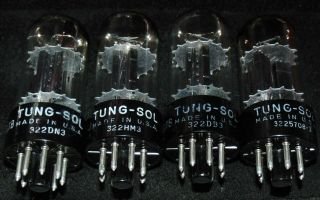 4 Valves Matched Quad Tungsol Vintage 6SN7GTB / 6SN7GT 6SN7 Tall Tube ' s D Getter 2