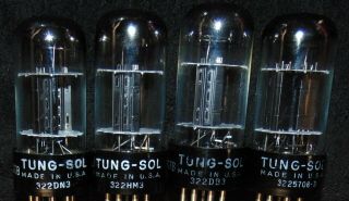 4 Valves Matched Quad Tungsol Vintage 6SN7GTB / 6SN7GT 6SN7 Tall Tube ' s D Getter 3