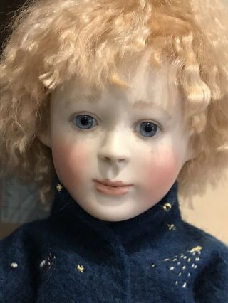 Lynne & Michael Roche Doll Emile And His Spaceship 11” Doll Rare Porcelain Le 10