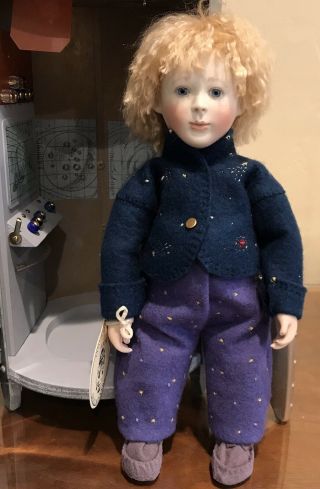 Lynne & Michael Roche Doll Emile and his Spaceship 11” Doll Rare Porcelain LE 10 5