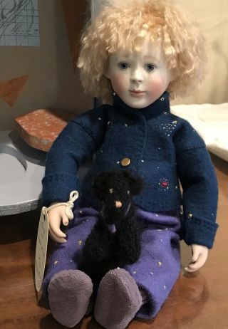 Lynne & Michael Roche Doll Emile and his Spaceship 11” Doll Rare Porcelain LE 10 6