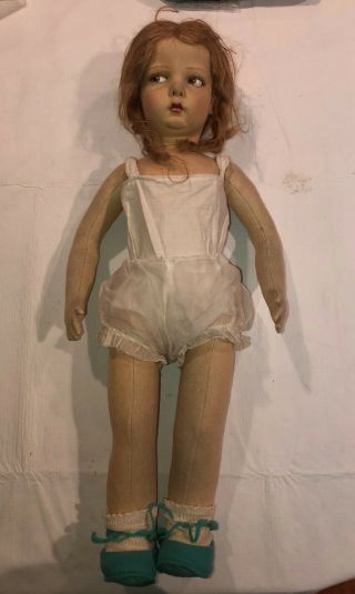 Antique 22 " Felt Lenci Doll Late 1920 