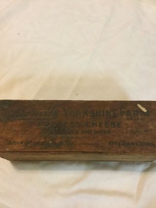 Vintage 5 Lb.  Wooden Cheese Box John Morrell Ottumwa Iowa