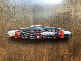 Vintage Case Xx 6347 Red Bone Stockman First Model Rare Old Folding Knives