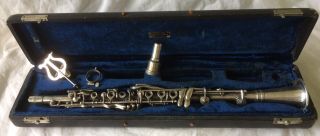 Vintage H.  Bettoney Columbia Model Metal Bb Soprano Clarinet,  Case