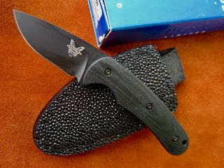 Vintage Fixed Blade Knife Benchmade 210bk - 1001 Limited 15/75 Ray Skin Sheath Wow