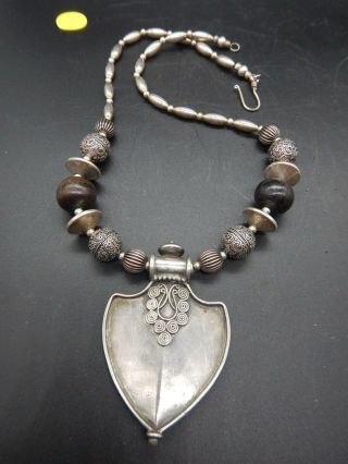 Antique / Vintage Silver Tribal Necklace,  Tibet? Asian? India? Chinese?