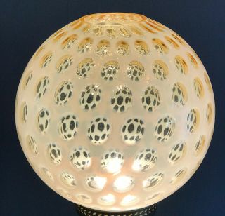Vintage Fenton Art Glass Honeysuckle Opalescent Coin Dot Gwtw Lamp Shade