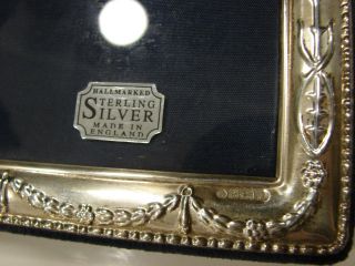 2 CARR ' S 1995 ENGLISH HALLMARKED STERLING SILVER PICTURE FRAMES BOWS & FLOWERS 8