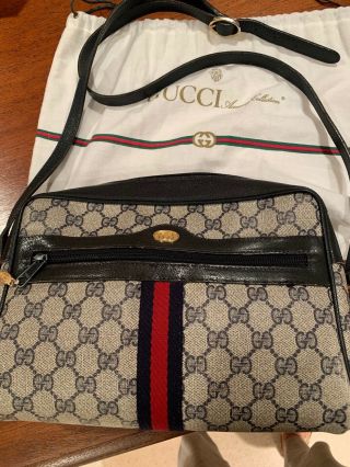 Authentic Vintage Gucci Shoulder Bag Purse Gg Monogram (purchased In 1980s)