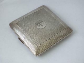 Solid Sterling Silver Cigarette Case 1922/ L 8.  5 cm/ 153 g 5