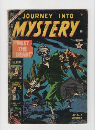Journey Into Mystery 11 Vintage Marvel Atlas Comic Pre - Hero Zombie Gold 10c
