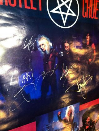 Motley Crue Shout at the Devil autographed signed vintage 1983 poster JSA 3