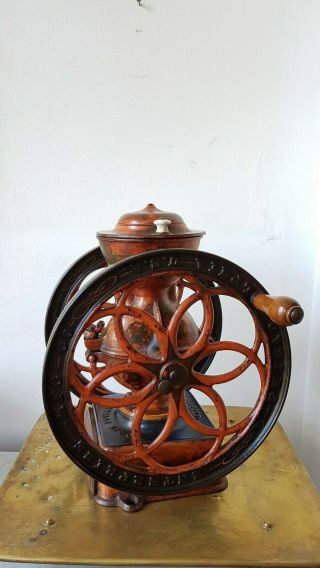 Antique Industrial Double Balance Wheel Enterprise 3 Coffee Grinder