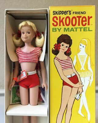 Rare Vintage Mattel Skooter Doll Nrfb 1964 Accessories Pack 1040