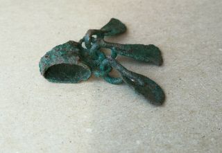 Ancient Viking bronze noisy Ducks foot pendant 9th - 10th cent.  A.  D 4