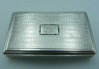 Smart William Iv Silver Snuff Box With Gilt Interior - 1836 Nathaniel Mills