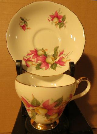 Adderley Floral Pattern 111376 Teacup & Saucer Made in England 2