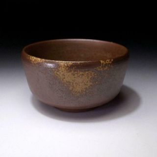 WR7: Vintage Japanese Pottery Tea bowl,  Bizen ware by Famous potter,  Toho Kimura 2