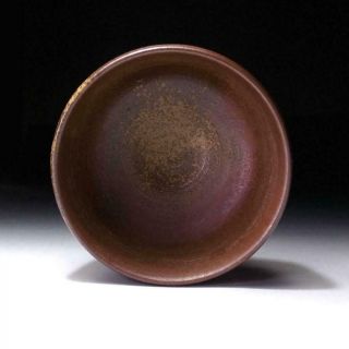 WR7: Vintage Japanese Pottery Tea bowl,  Bizen ware by Famous potter,  Toho Kimura 6