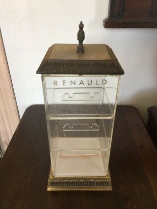 Renauld France Vintage Sunglass Display Case Brass Acrylic Retail Counter Prop 3