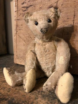 LOVED ANTIQUE MOHAIR STEIFF TEDDY BEAR WITH BUTTON 9