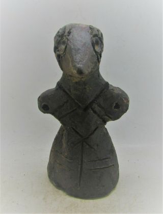 Circa 6000 - 5400bce Ancient Vinca Neolithic Prehistoric Alien Statuette Very Rare