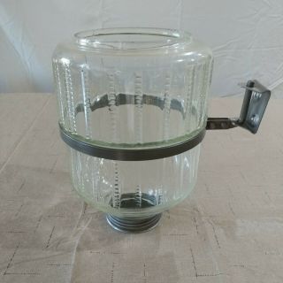 Vintage Zipper Sugar Dispenser Jar With Bracket For Hoosier / Sellers Cabinet