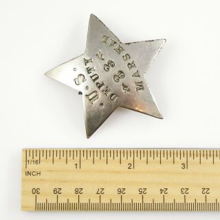 U.  S.  Deputy Marshal Badge Vintage Obsolete 33 Star | 19.  9 Grams 3