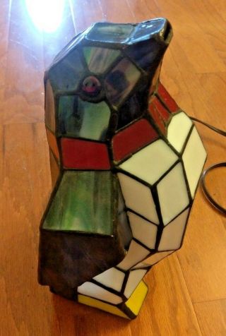 Vintage Stained Glass Penguin Table Lamp – Tiffany Style Stained Glass