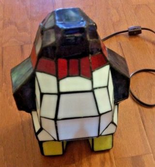 VINTAGE STAINED GLASS PENGUIN TABLE LAMP – TIFFANY STYLE STAINED GLASS 2