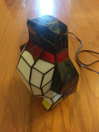 VINTAGE STAINED GLASS PENGUIN TABLE LAMP – TIFFANY STYLE STAINED GLASS 3