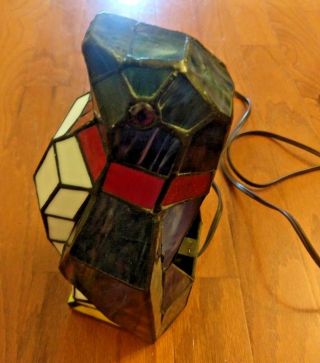 VINTAGE STAINED GLASS PENGUIN TABLE LAMP – TIFFANY STYLE STAINED GLASS 4