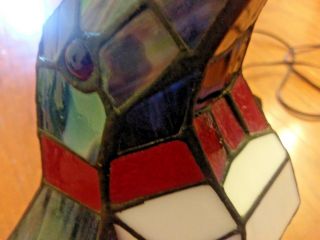 VINTAGE STAINED GLASS PENGUIN TABLE LAMP – TIFFANY STYLE STAINED GLASS 6