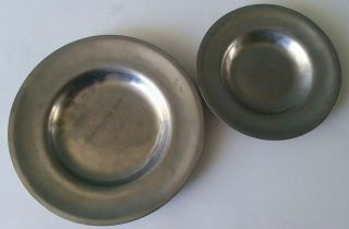 Riverwood Crafts - Hand Wrought Pewter Plates - Pair - Sylva North Carolina