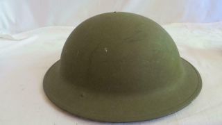 Old Military Ww2 British American Dough Boy? Metal Helmet With Liner