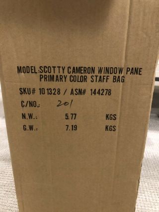 Scotty Cameron - WINDOW PANE MULTI COLOR STAFF BAG (RARE/LIMITED) 7
