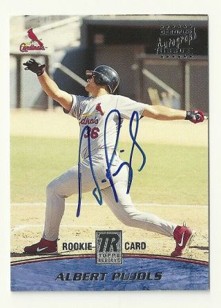 Albert Pujols 2001 Topps Reserve Rookie Rc Auto Autograph Ssp On Card Rare