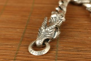 limited edition 100 925 silver handmade carving dragon bracelet cool gift 4