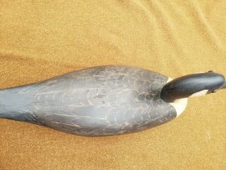 Elmer Crowell Hand Carved Carved Wood Canadian Goose Hunting Decoy 10