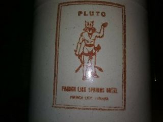 Antique pluto water crock jug French lick Springs Indiana, 5