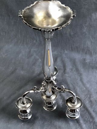 Wallace Baroque Large 4 Light Silver Plate Candelabra 712 Candle Holders 9