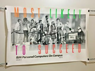 Vintage Ibm Personal Computers On Campus Poster Most Likely To Succeed