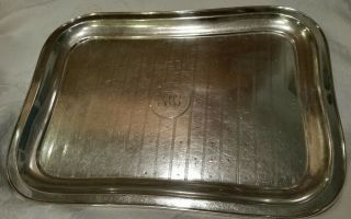Antique English Birmingham Sterling Silver Tray 549g Scrap Or Use
