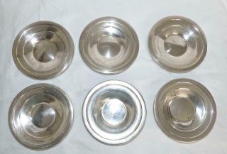 Antique Sterling Intl Silver Co 6 Demitasse Cups 6 Plates Lenox inserts liners 11