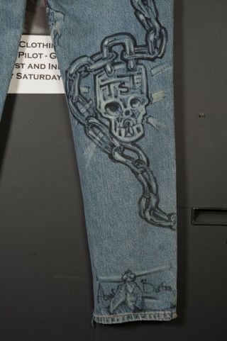 1980 ' s Levis 505 Jeans Iron Maiden Tour Denim Rock n roll Heavy Metal TST 10