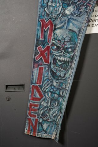 1980 ' s Levis 505 Jeans Iron Maiden Tour Denim Rock n roll Heavy Metal TST 3