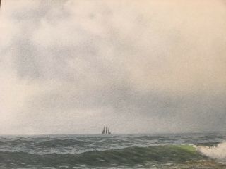 Antique Seascape Painting Listed Artist George Howell Gay Gloucester? Rough Sea 8
