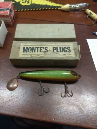 Outstanding rare montes plug wiggle 702 big game lure bait great color 2