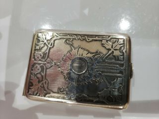 Vintage Art Nouveau Sterling Silver Match Safe / Vesta Case / Cigar Cutter